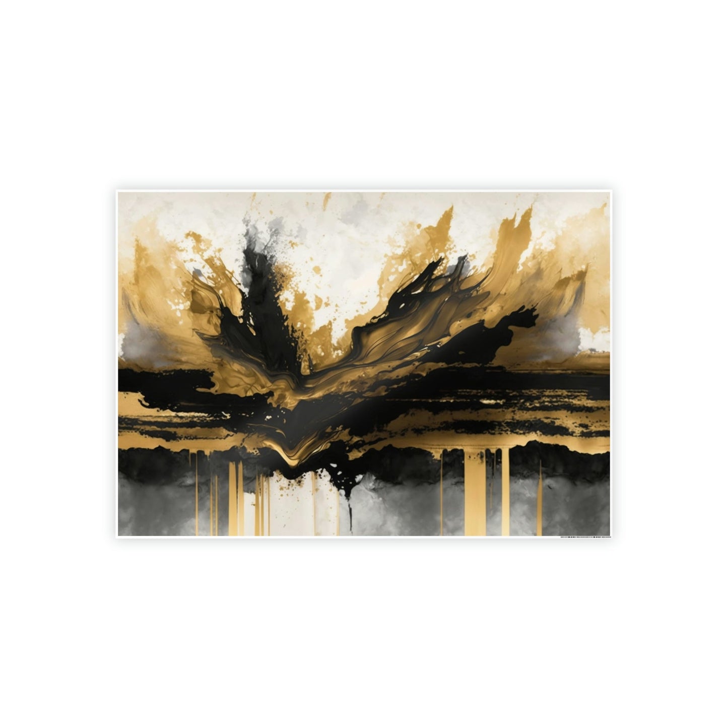 Gold Rush: Wall Art of a Bold and Shimmering Abstract Painting on Canvas