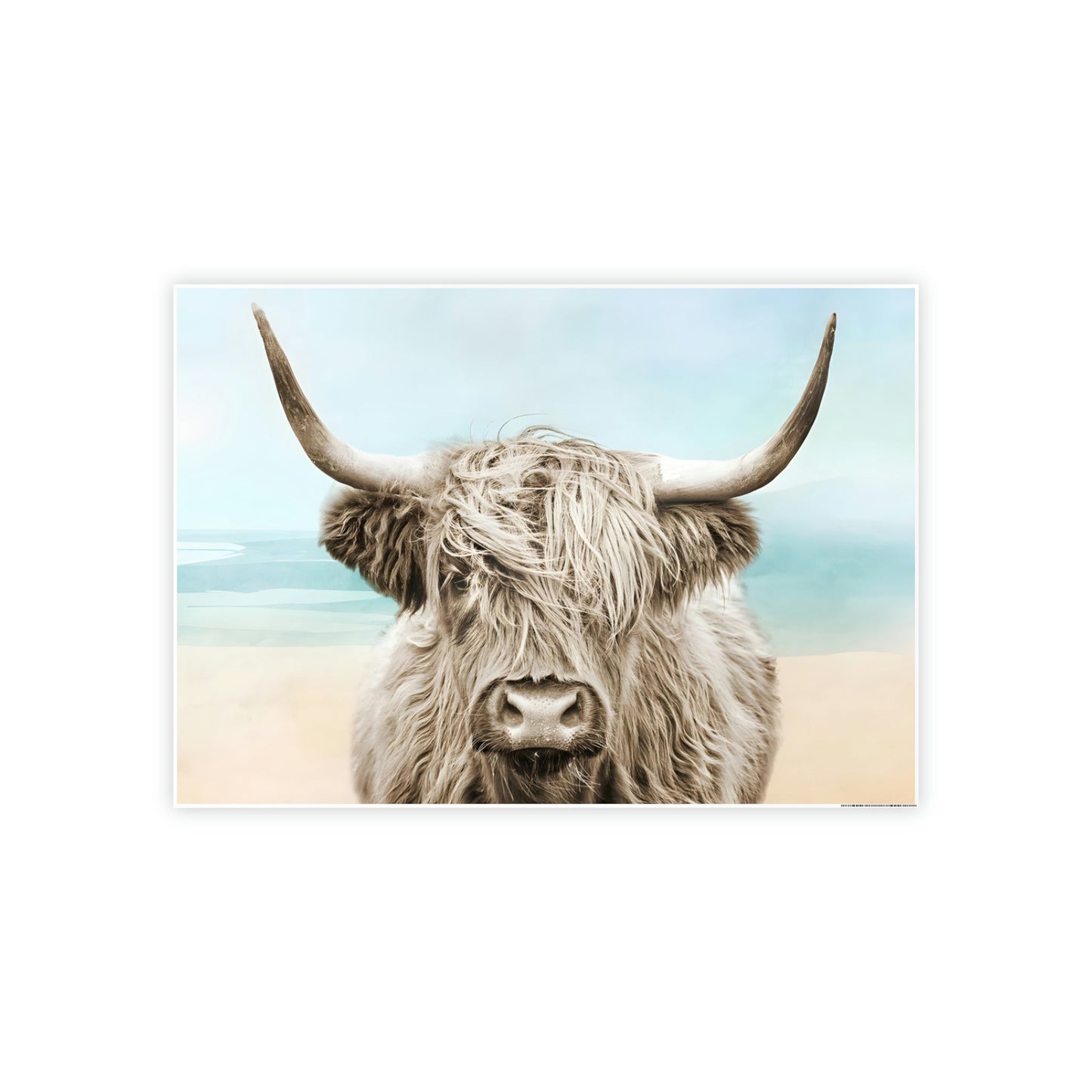 Framed in Wonder: Framed Poster of a Stunning Highland Cow Portrait
