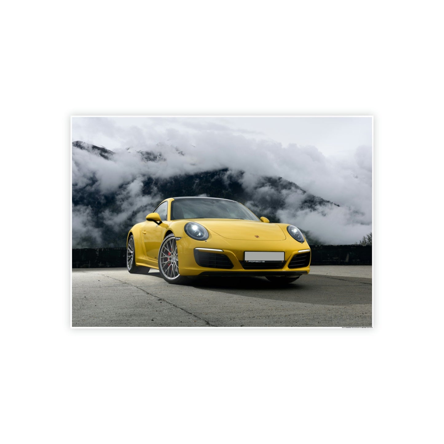 Porsche in the Mountains: A Scenic Canvas & Poster Print for Adventurers