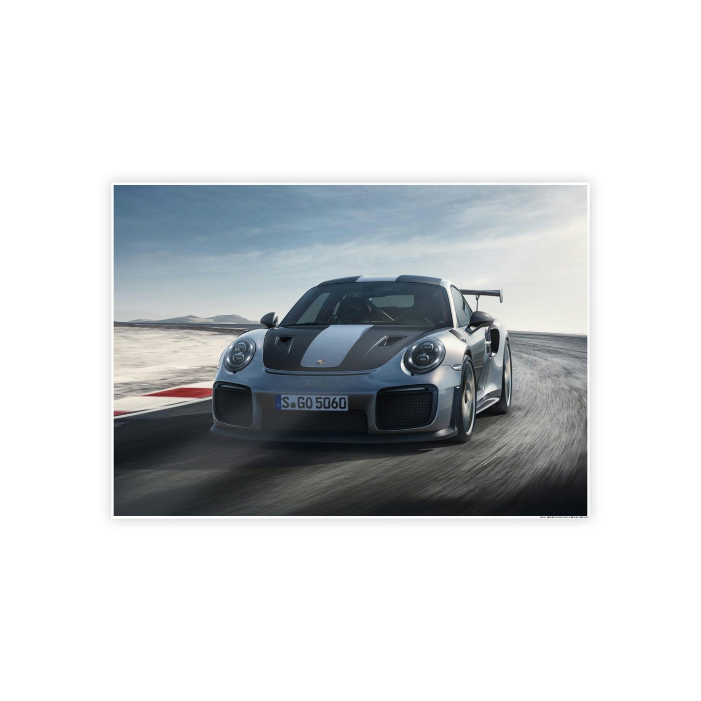 Revving Up: Canvas Wall Art Print of a Porsche at Top Speed