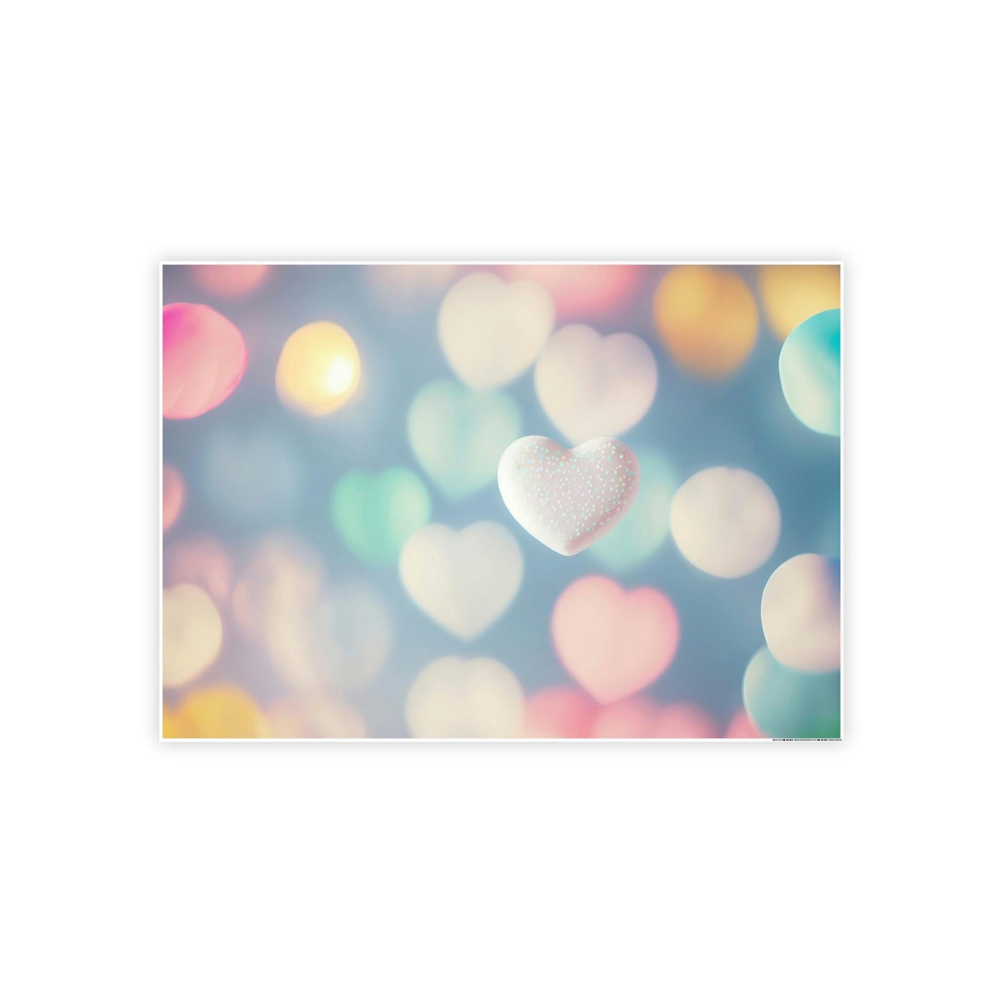 Love in Color: Canvas Print of a Vibrant Hearts on Framed Canvas