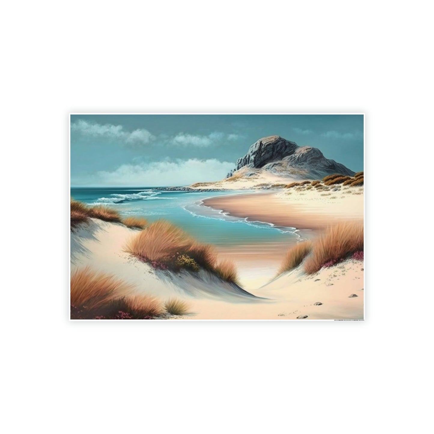 Oceanic Escape: Natural Canvas Art of an Island Beach