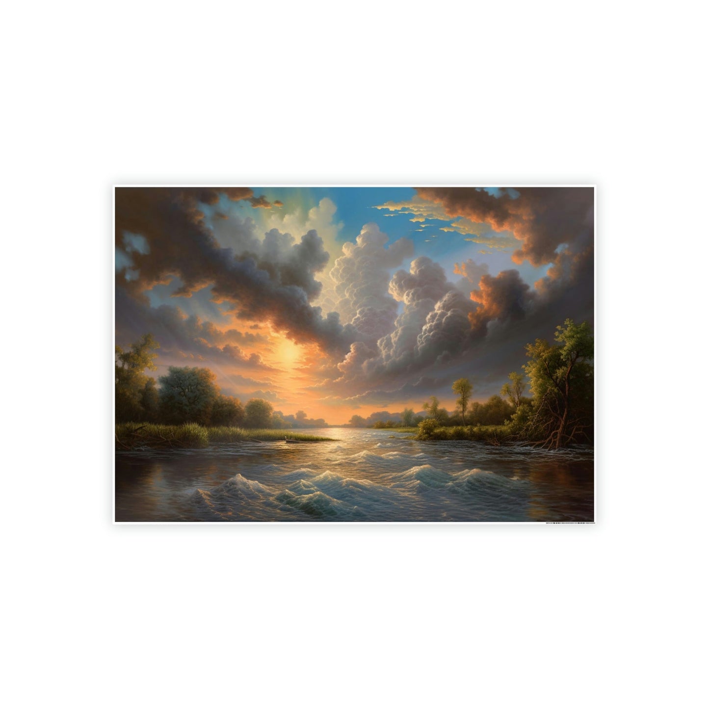 Enchanted Waters: Framed Canvas and Poster Print of Lakes and Rivers