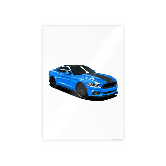 Living for the Drive: Mustang Sports Car Canvas & Poster Wall Art for Auto Enthusiasts