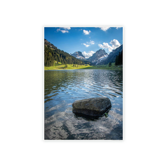 Nature's Melody: Framed Canvas and Poster Print of Lakes and Rivers