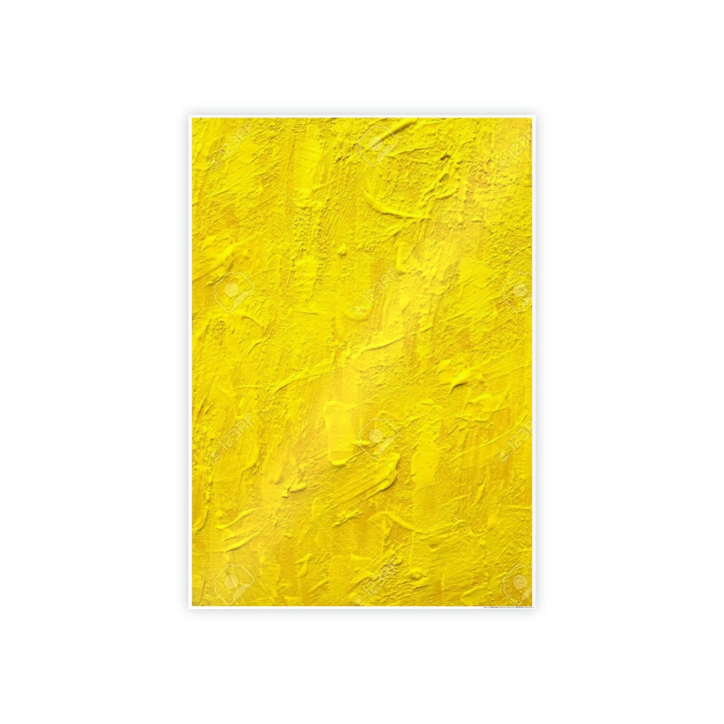 Relaxing and Serene Wall Art Print of a Yellow Color on Natural Canvas