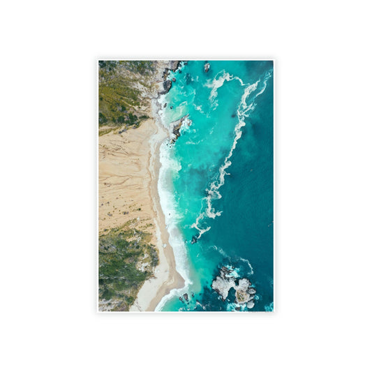 Ocean Paradise: Art Print of a Breathtaking Island Beach on a Natural Canvas & Poster