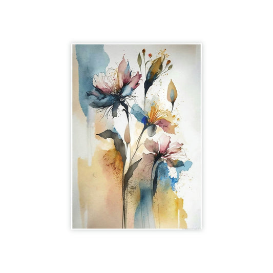 Framed Poster & Canvas of Abstract Flowers: A World of Delight