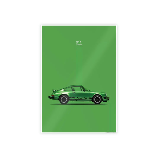 Classic Porsche: Vintage Wall Art on Natural Canvas & Poster