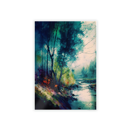Luminous Serenity: A Framed Canvas & Poster Artwork of a Peaceful Abstract Landscape