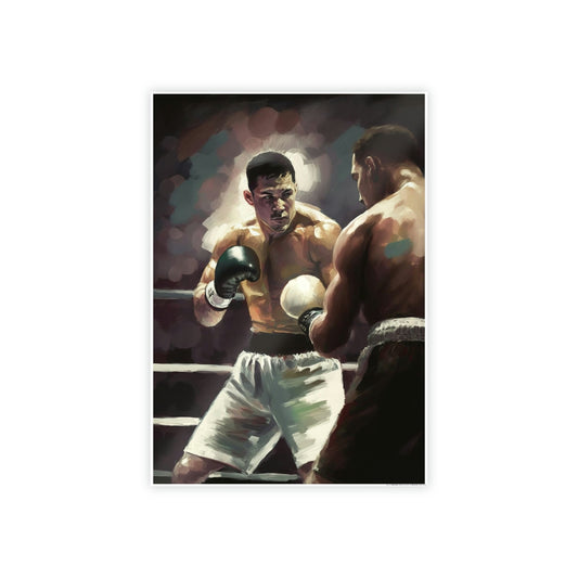 Boxing Knockout: Wall Art and Print on Canvas with Thrilling Boxing Art