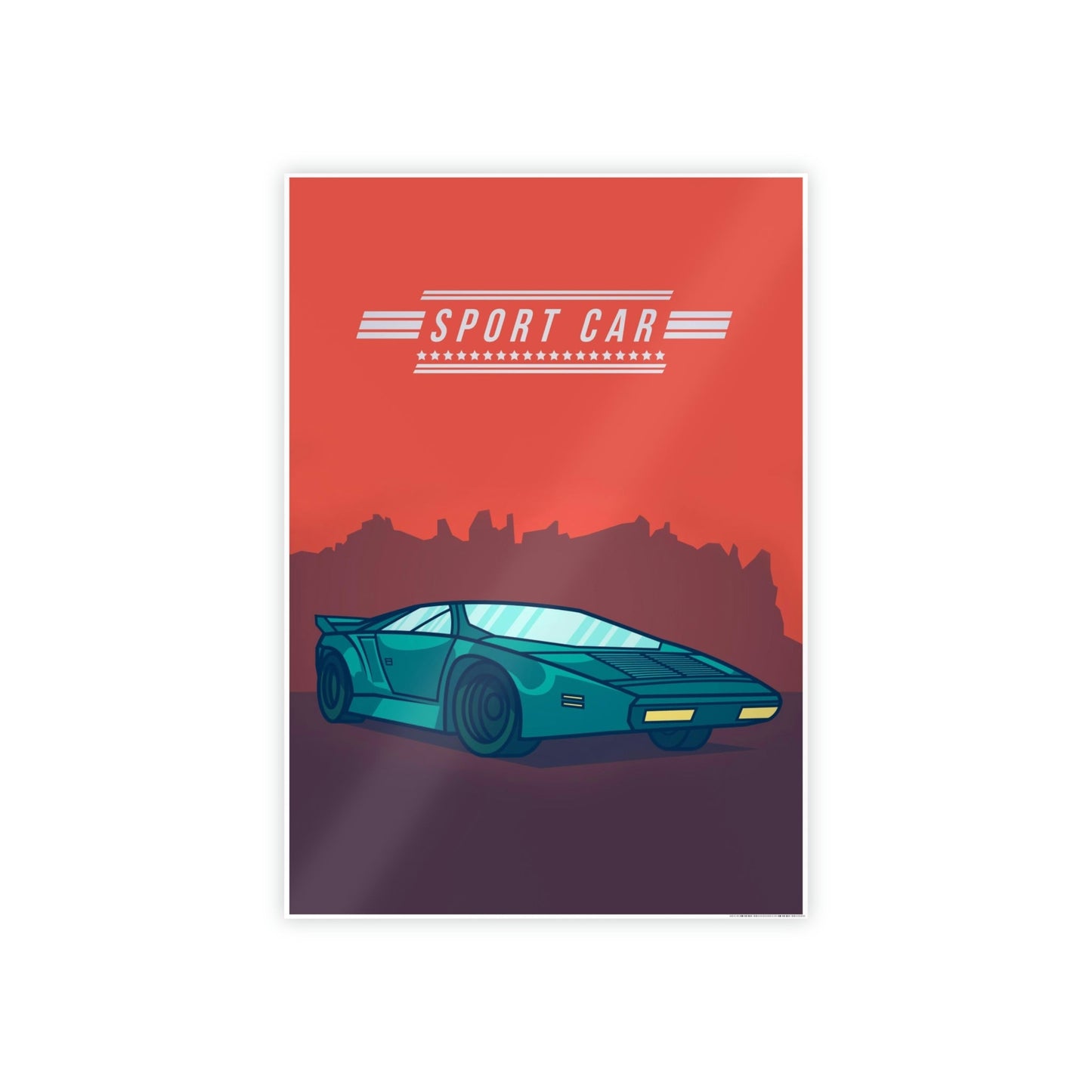 Sport Car Wall Art: Lamborghini Framed Poster & Canvas Print