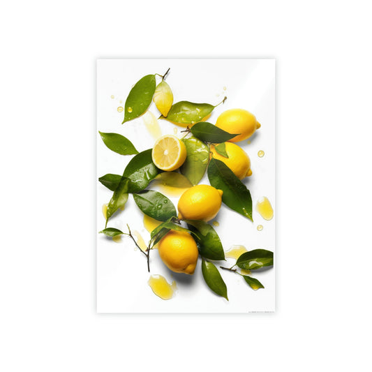 Beautiful Canvas Art Prints of Yellow Lemons on Framed Canvas