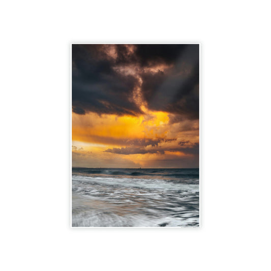 Ocean Waves: Natural Canvas Print of Beach Landscape