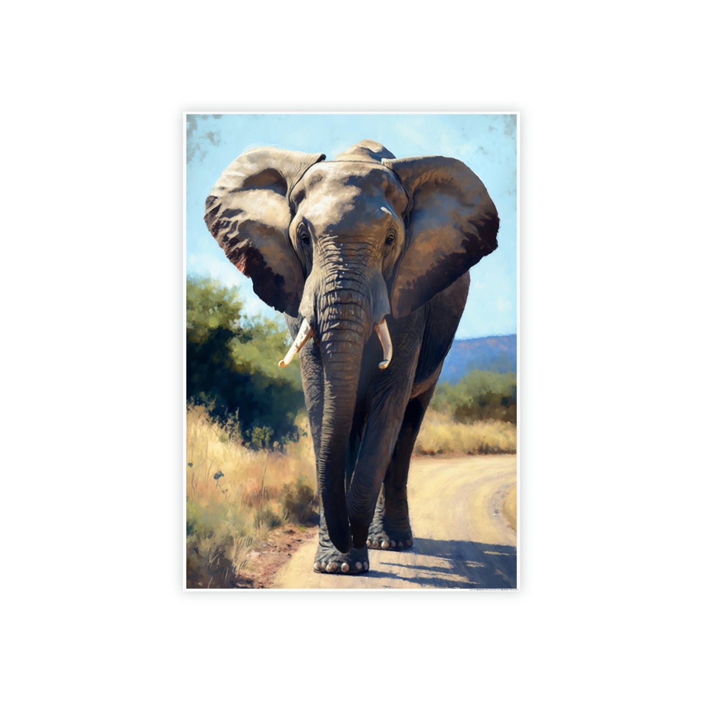 Elephant in the Wild: Breathtaking Framed Canvas for Nature Lovers