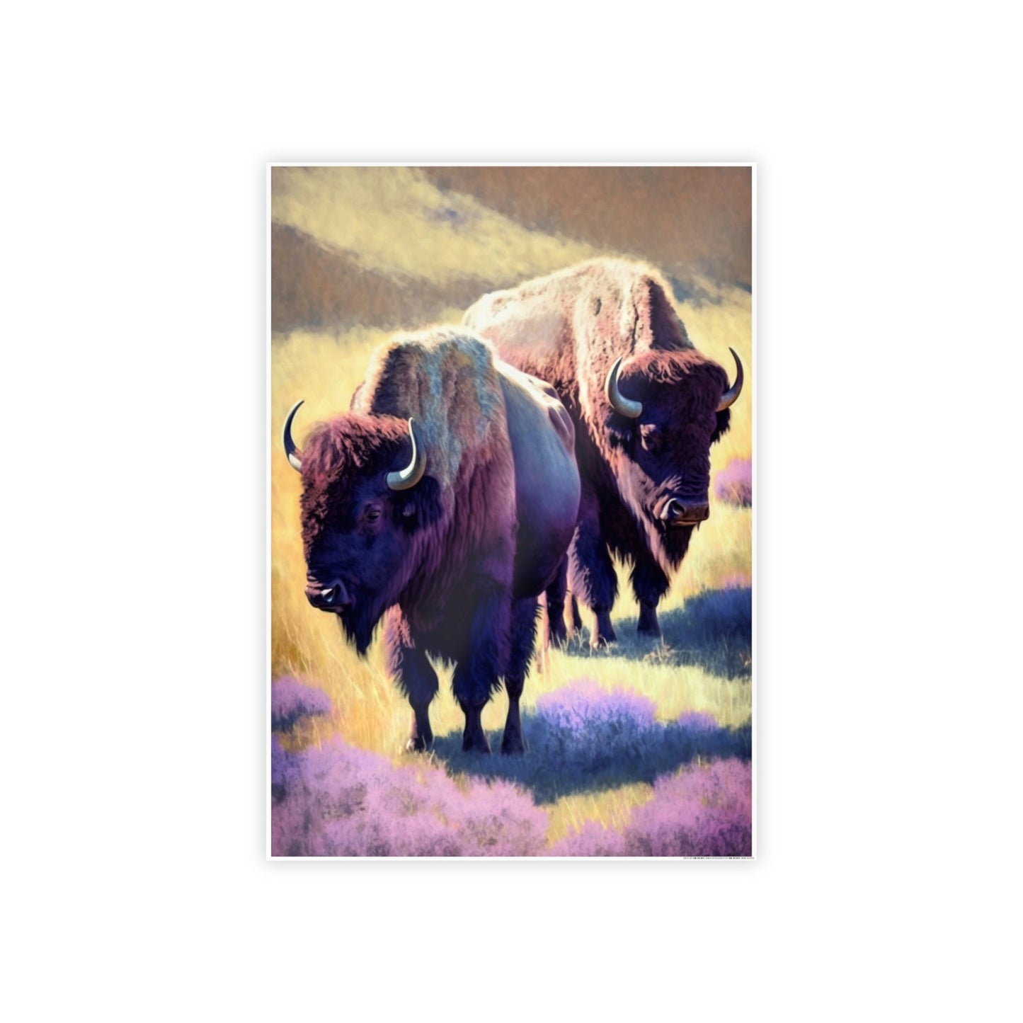 The Bison's Strength: Canvas & Poster Wall Art of a Bisons Displaying Its Might