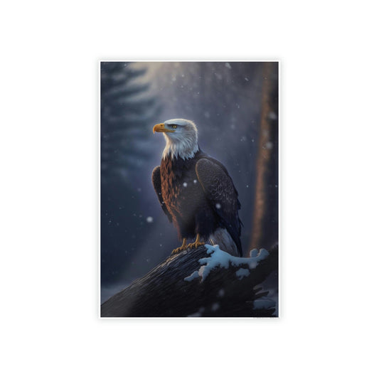 Eagle's Vision: Mesmerizing Print on Natural Canvas, Capturing their Watchful Eyes