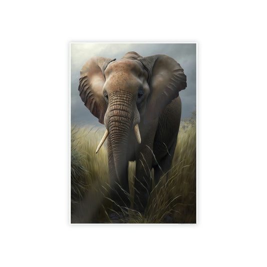 Majestic Giants: Canvas and Poster with Stunning Elephant Portrait