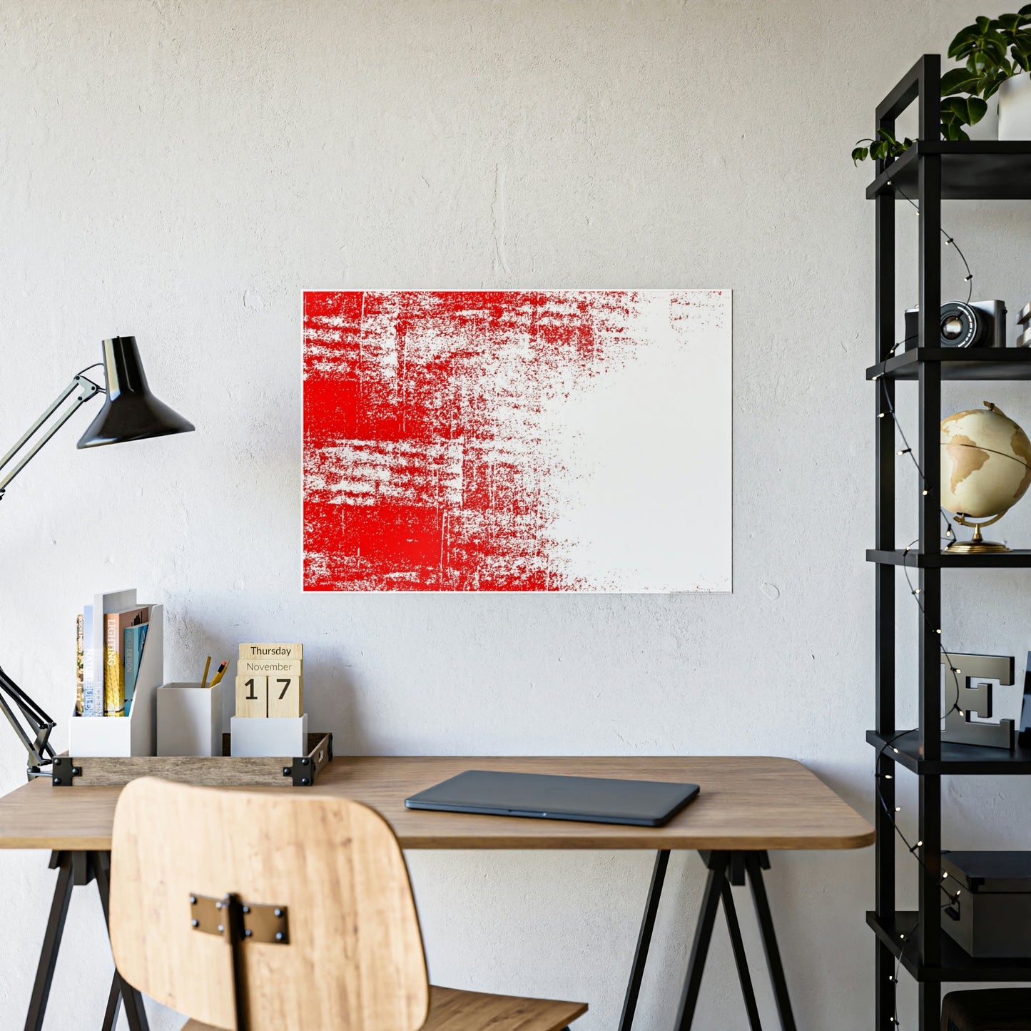 The Power of Red: Abstract Wall Art and Prints on Natural Canvas