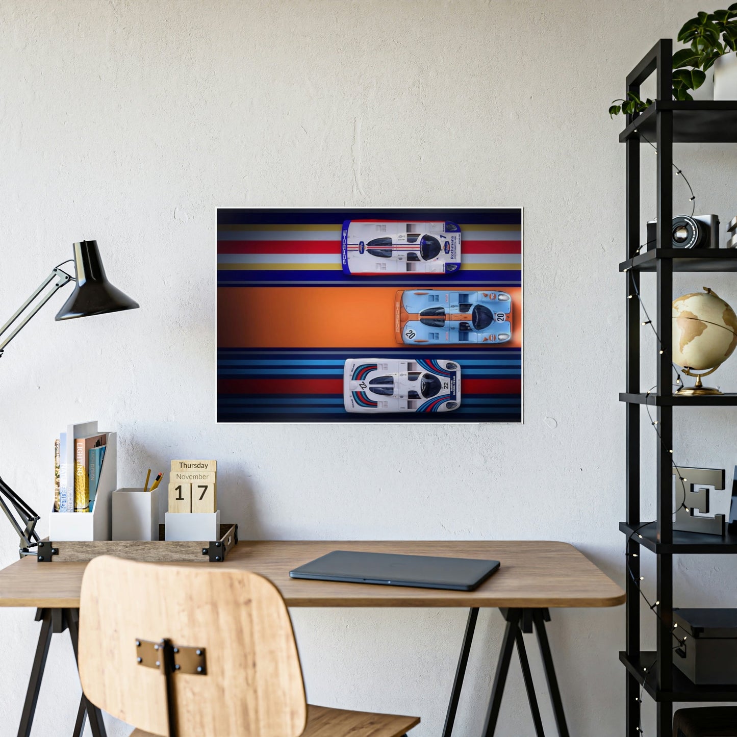 Speed Demons: A Canvas & Poster Print of a Porsche on the Racetrack
