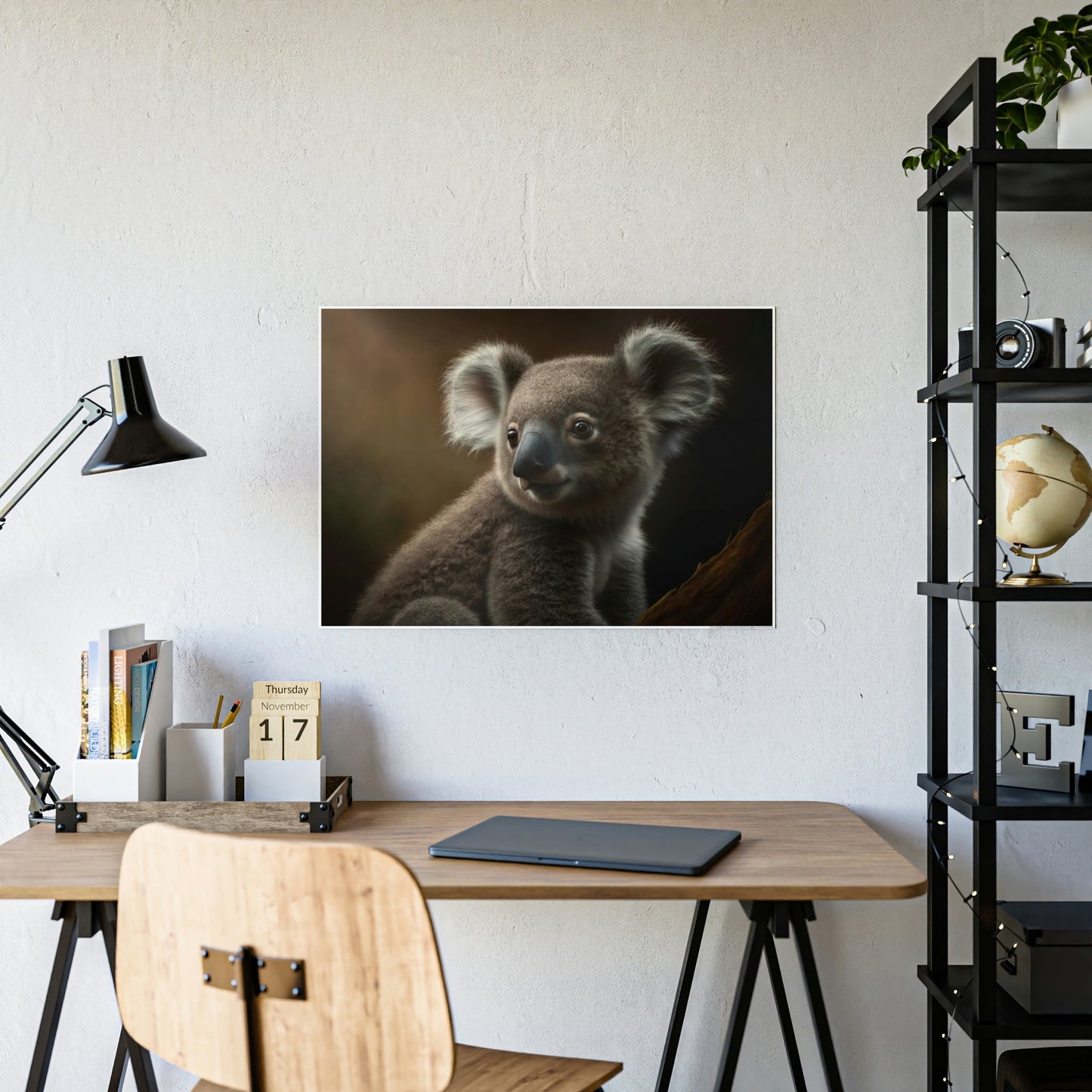 A Koala's Dream: A Whimsical Painting on Canvas