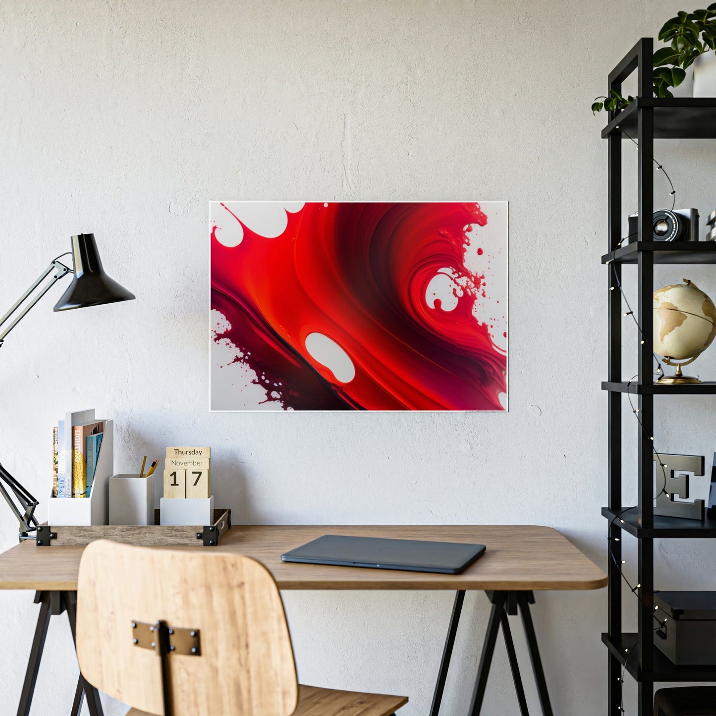 The Art of Energy: Red Abstract Wall Art and Framed Posters & Canvas