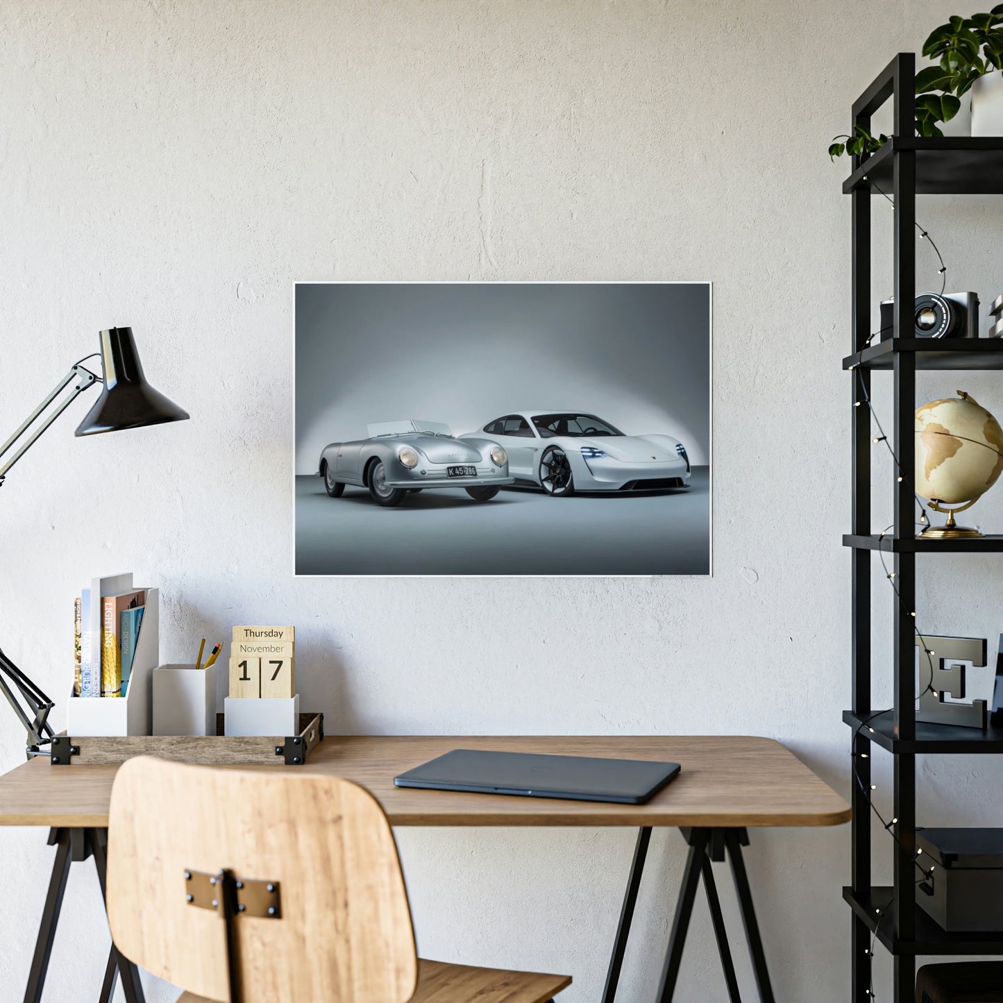 Porsche Pair: A High-Quality Print on Canvas & Poster of Two Classic Cars