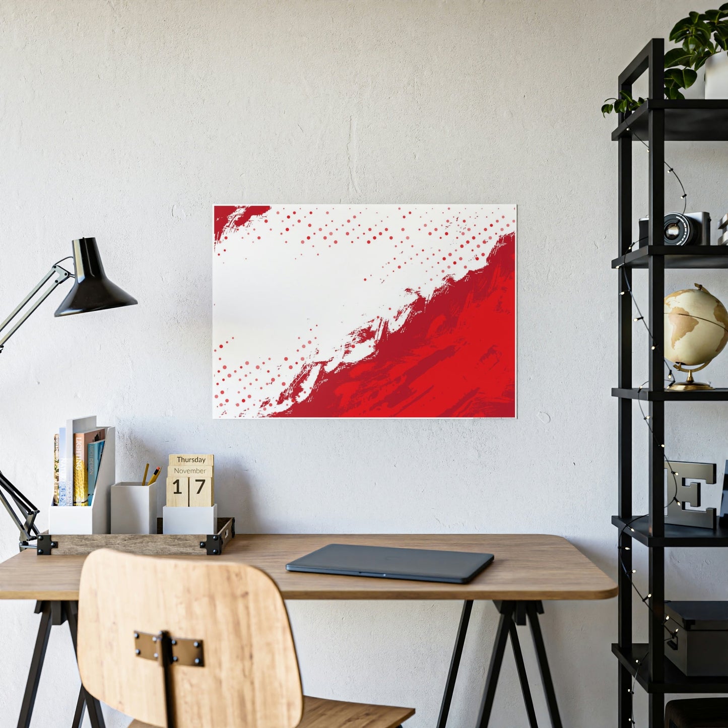 The Power of Color: Red Abstract Prints and Wall Art on Natural Canvas & Poster