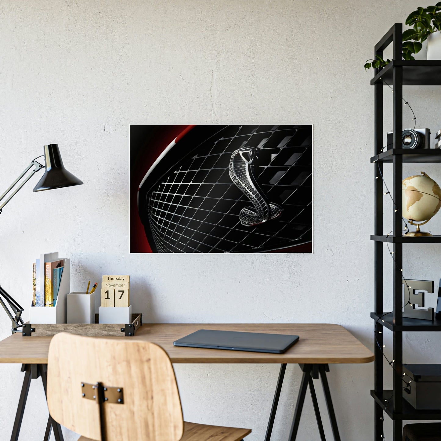 Sleek and Powerful: Mustang Sports Car Art on Canvas for Modern Interiors