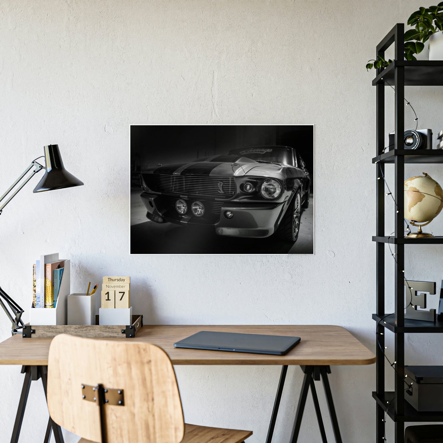 Art of Velocity: Mustang Sports Car Art on Canvas for Auto Enthusiasts