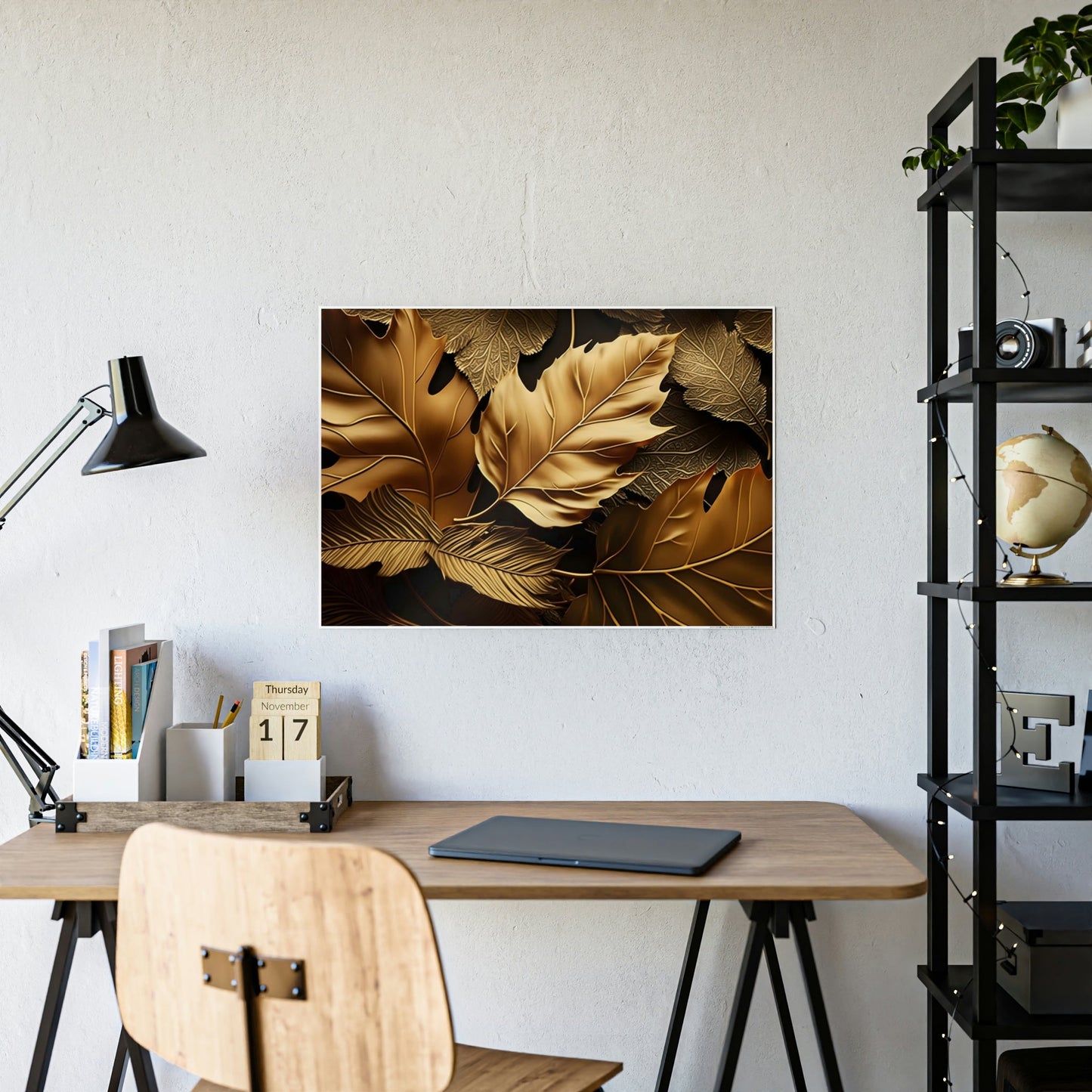 Radiant Splendor: Gold Abstract Canvas & Poster Wall Art