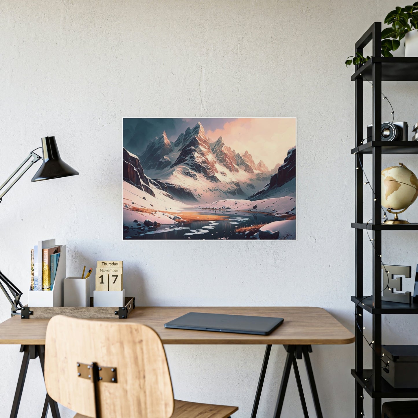 A Breathtaking View: An Artistic Expression of Mountain Landscapes on Canvas