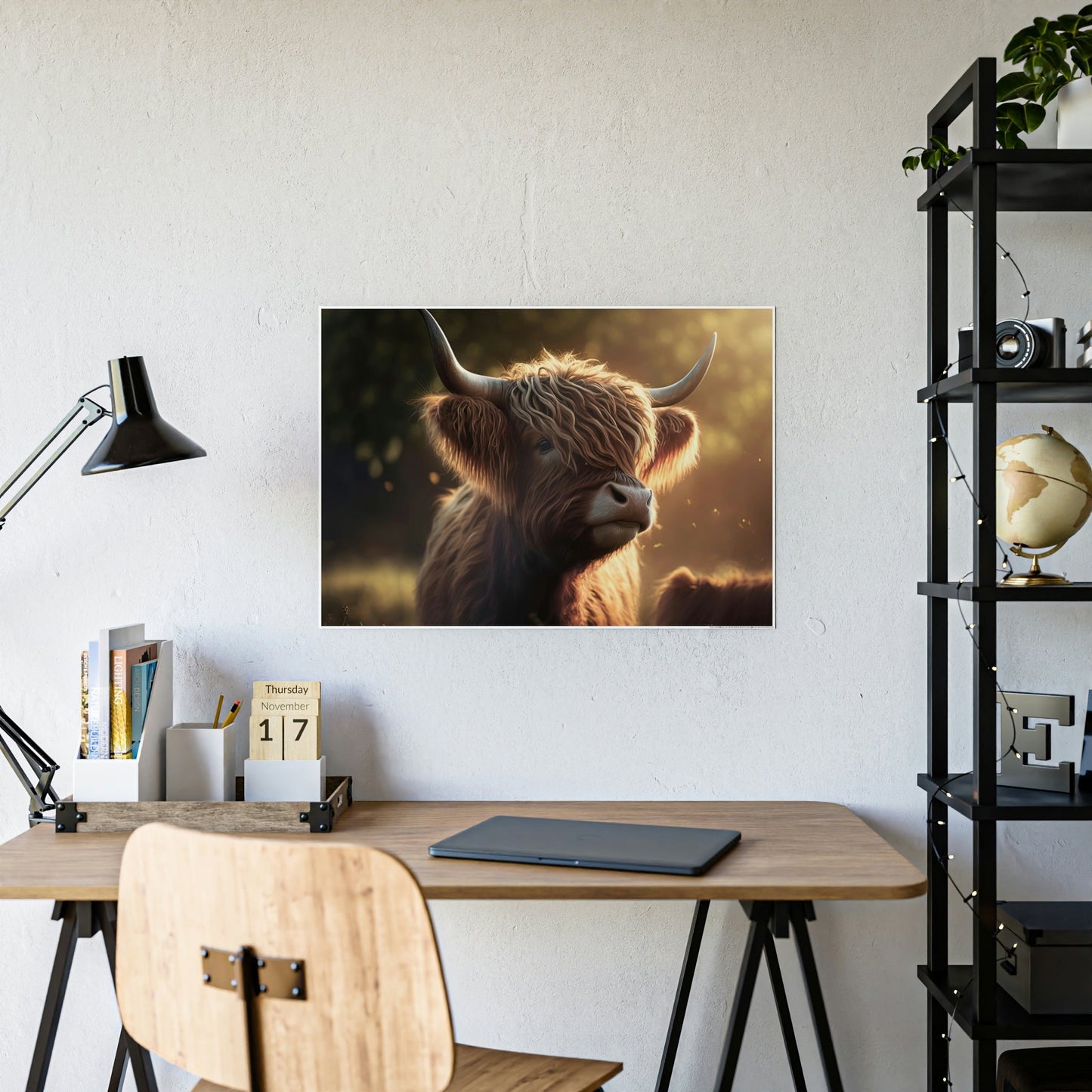 Farmhouse Chic: Cow on Canvas for a Stylish and Elegant Wall Art Accent