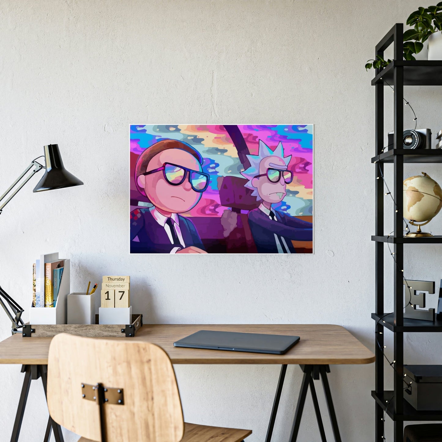 Sci-Fi Adventures: Framed Canvas Wall Art Featuring Rick and Morty Cartoon Characters