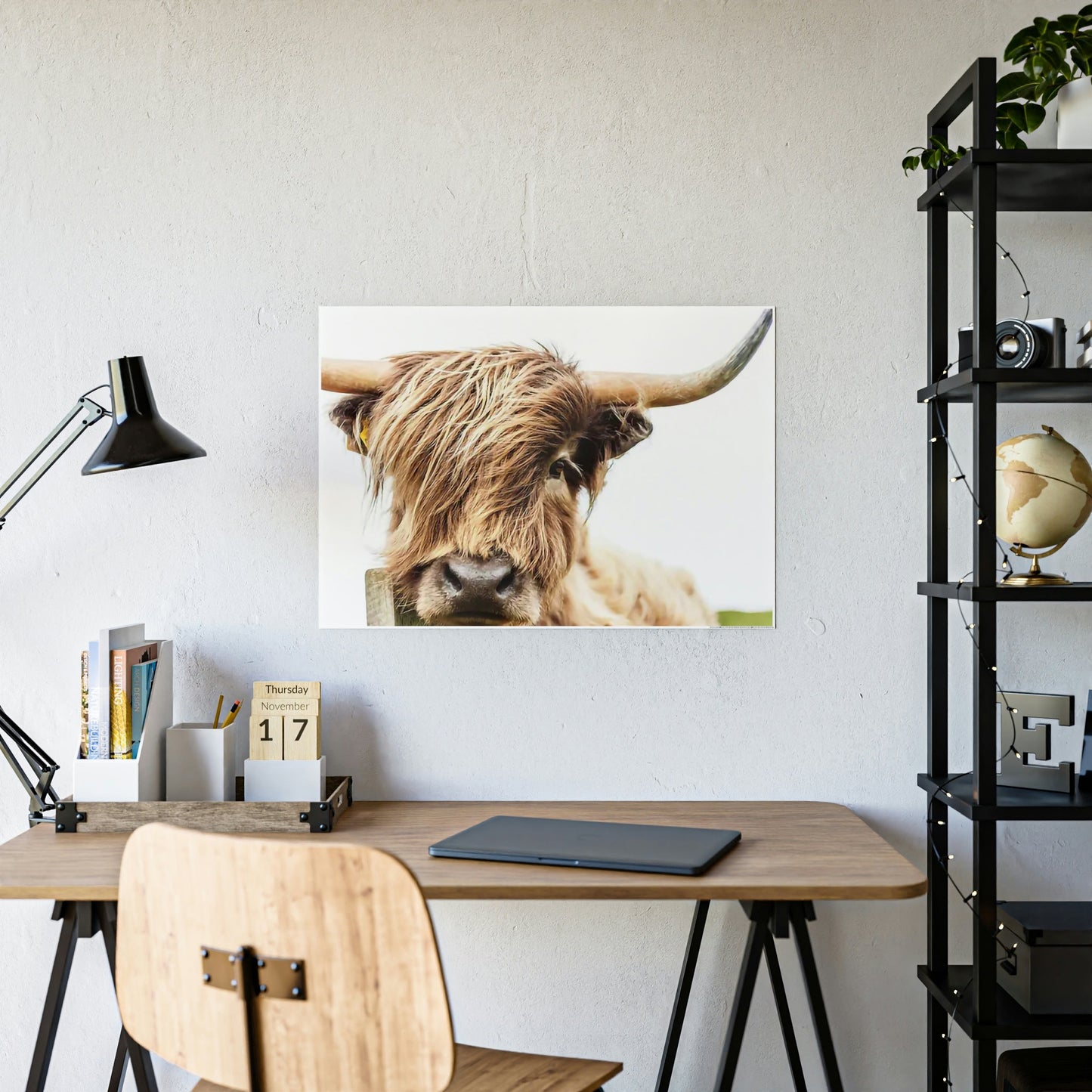 Highland Cow Canvas Wall Art | Mellow Highland Cow | Canvas Art — Pixoram