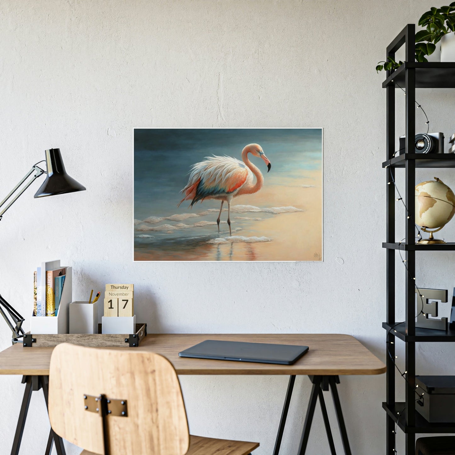 The Pink Flamingos: Framed Canvas & Poster of Majestic Flamingos