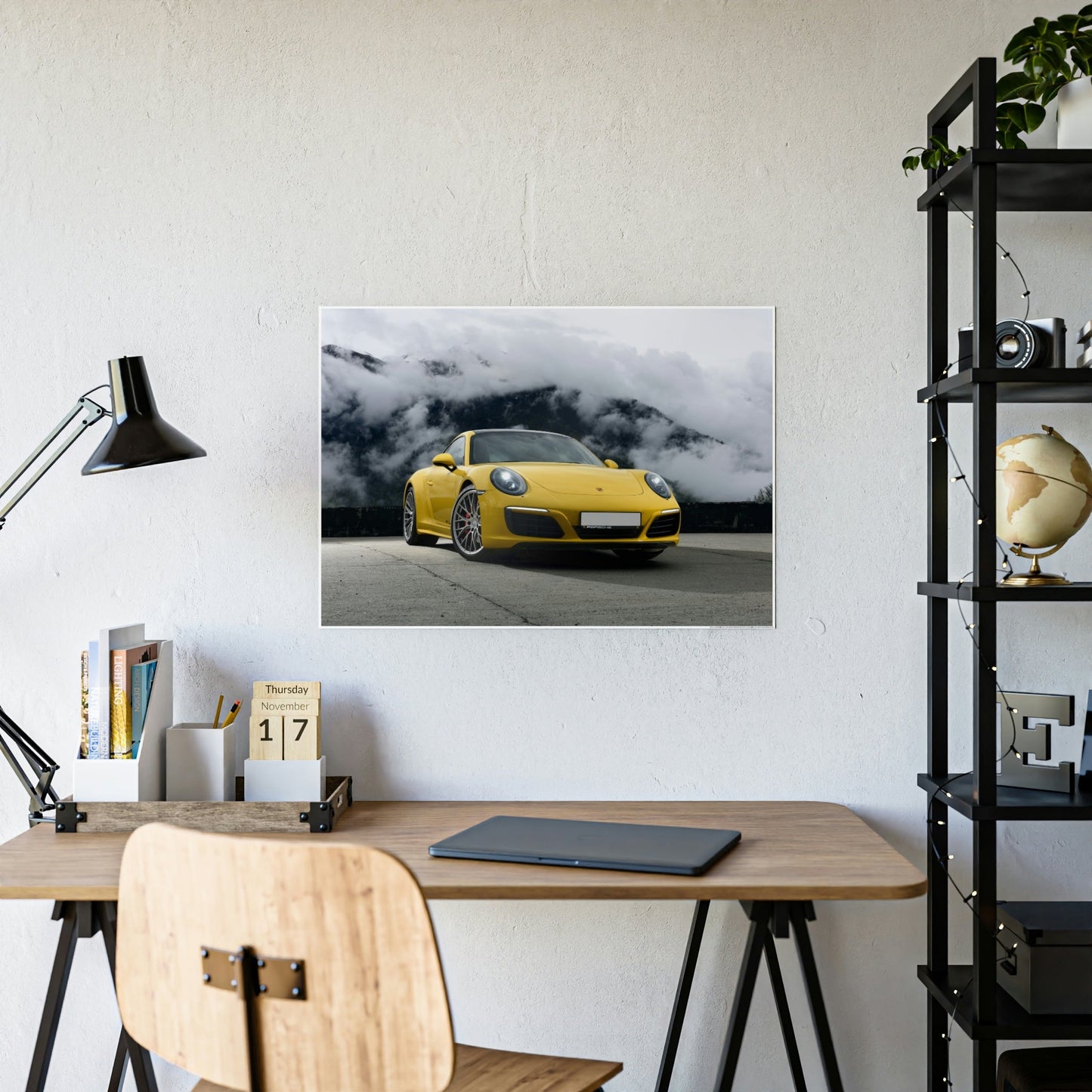 Porsche in the Mountains: A Scenic Canvas & Poster Print for Adventurers