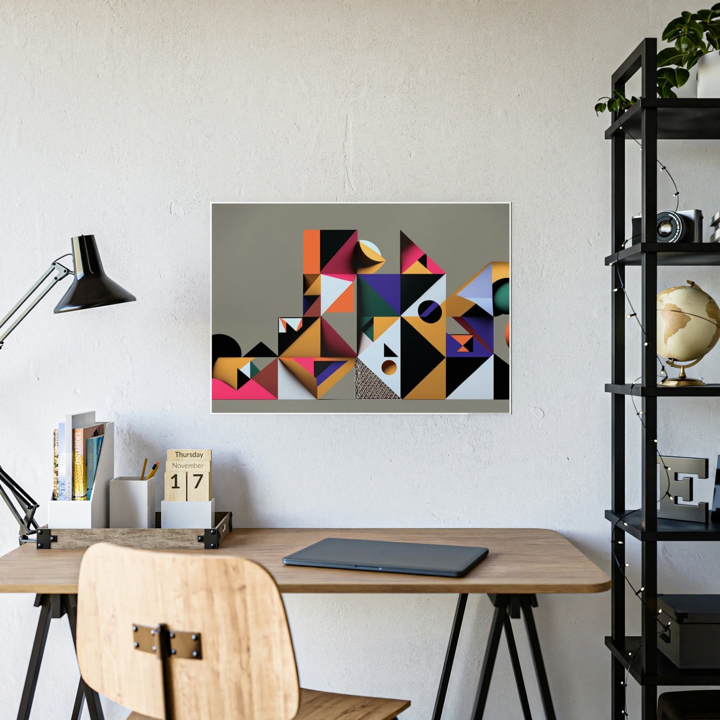 Framed Poster & Canvas of Abstract Symmetry: A Kaleidoscope of Colors