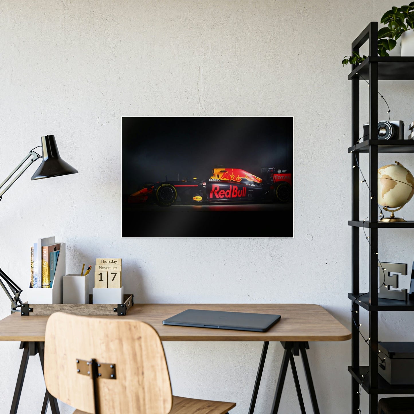 The Art of Winning: Bold F1 Car Print on Framed Canvas & Poster