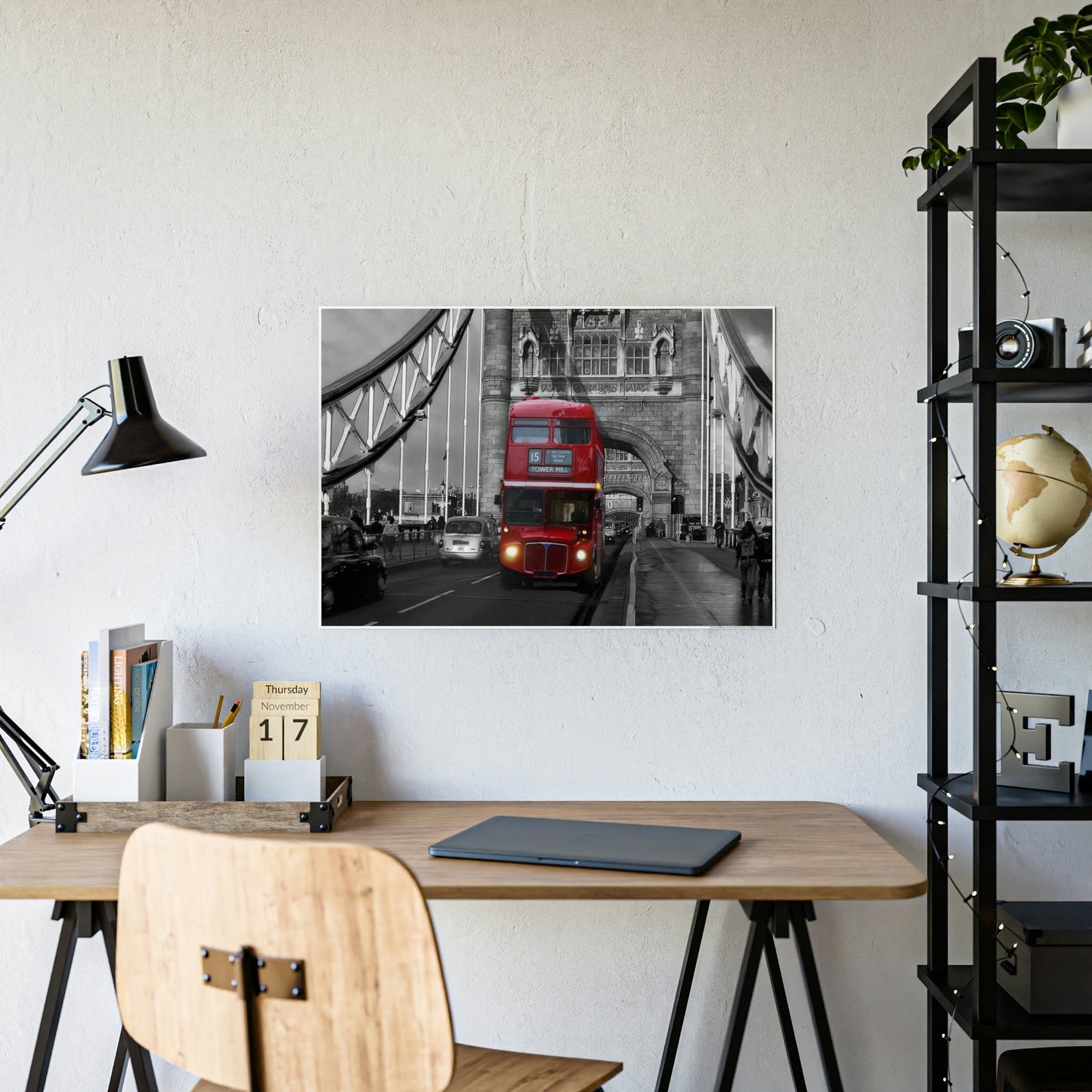 City Rhythms: High-Quality Print on Canvas & Poster portraying a Vibrant Bus