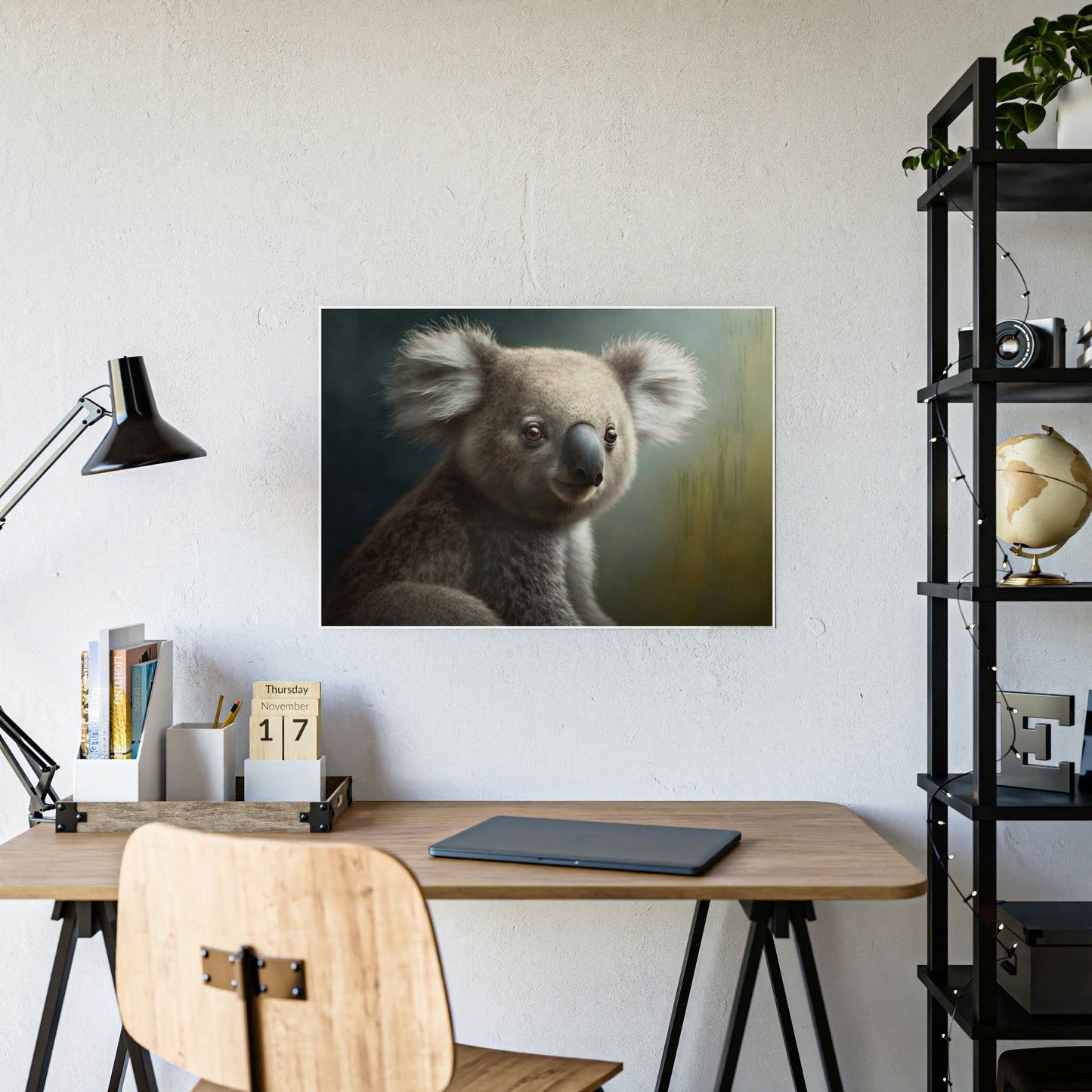 The Koala's Secret World: An Intriguing Painting on Canvas