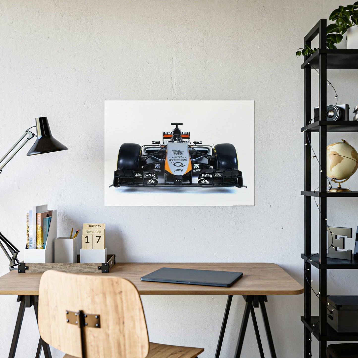The Need for Speed: Framed Canvas Print of F1 Cars
