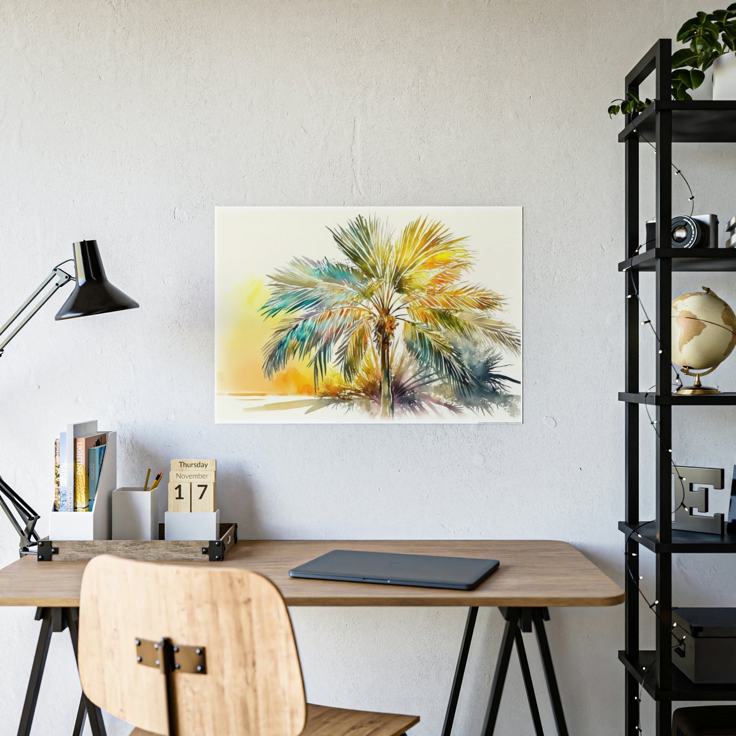 Framed Canvas Print of Palm Trees: Bringing the Tropics Indoors