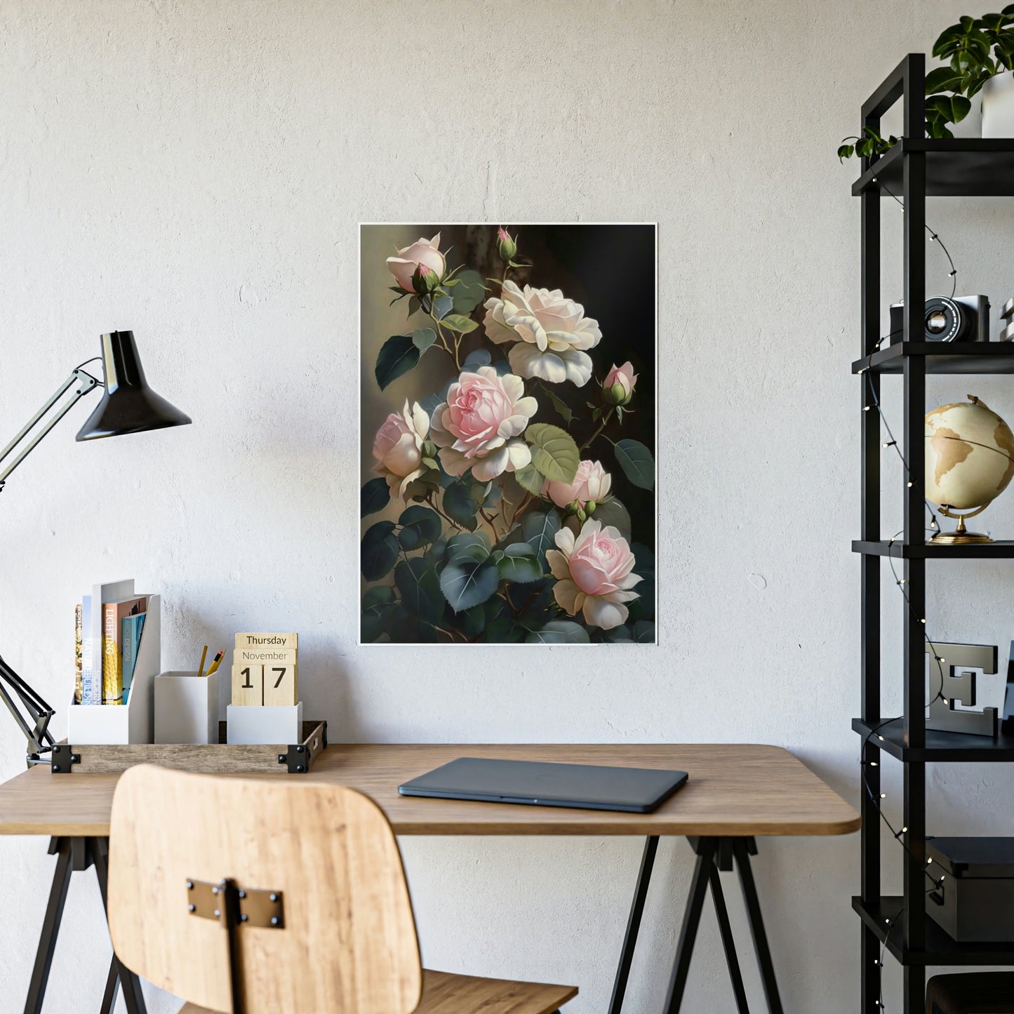 Rose Serenade: A Romantic Painting on Canvas