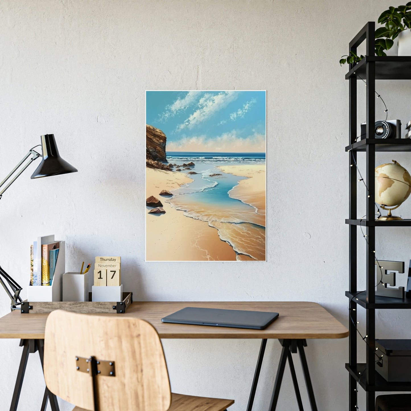 Coastal Charm: A Sandy Beach Landscape