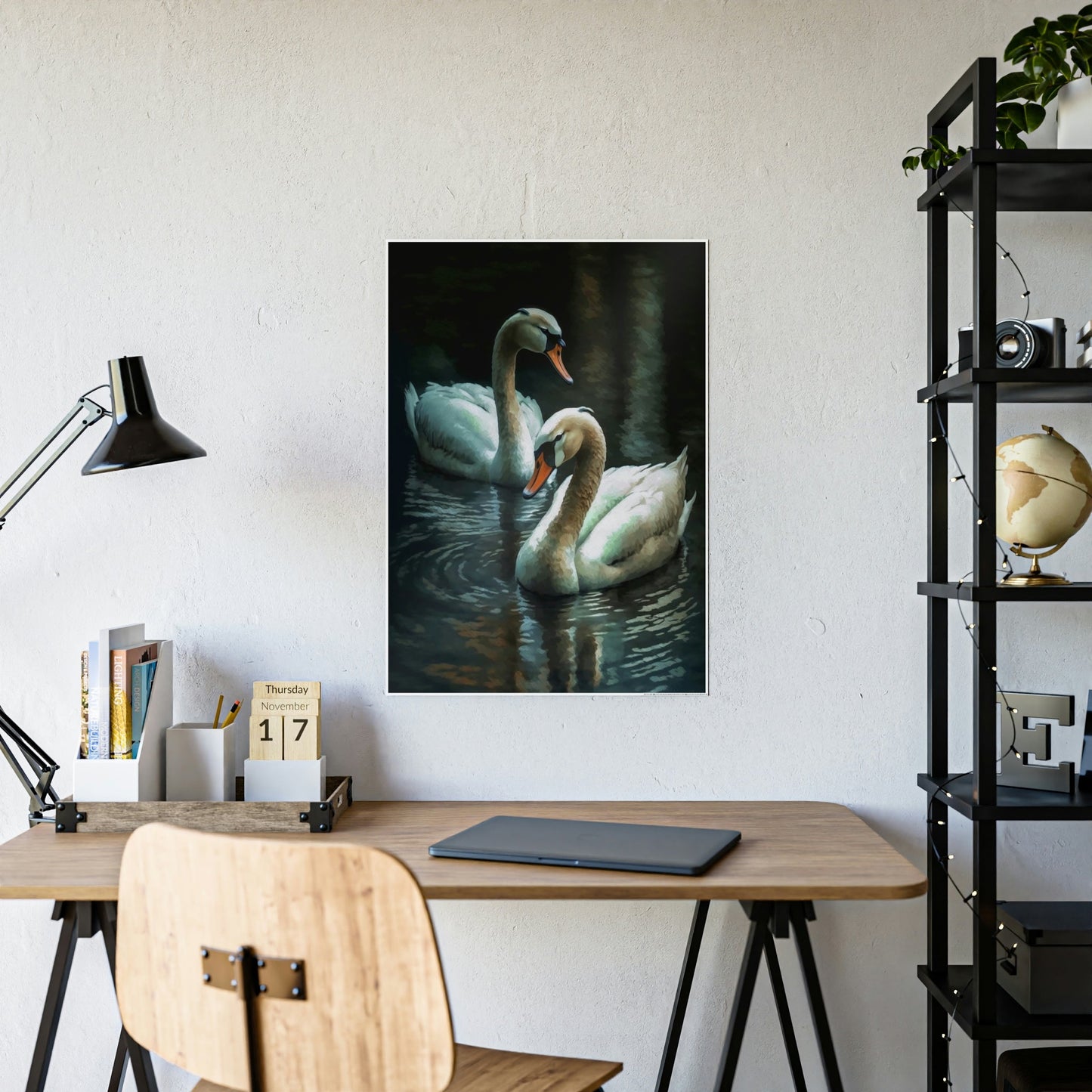 Swan Lake: A Dreamy Painting on Canvas