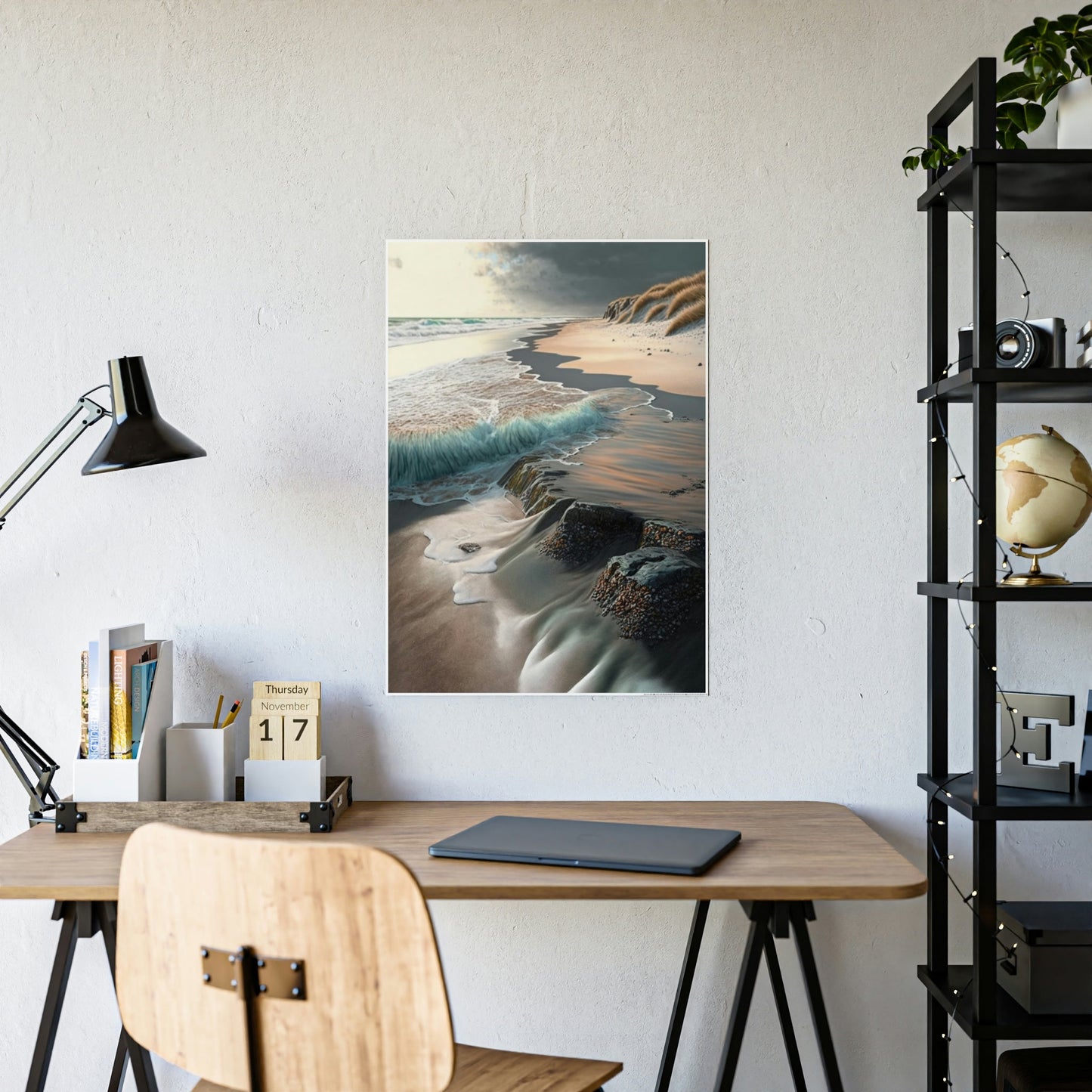 Oceanfront Paradise: Canvas & Poster Print of Tropical Coastal Haven