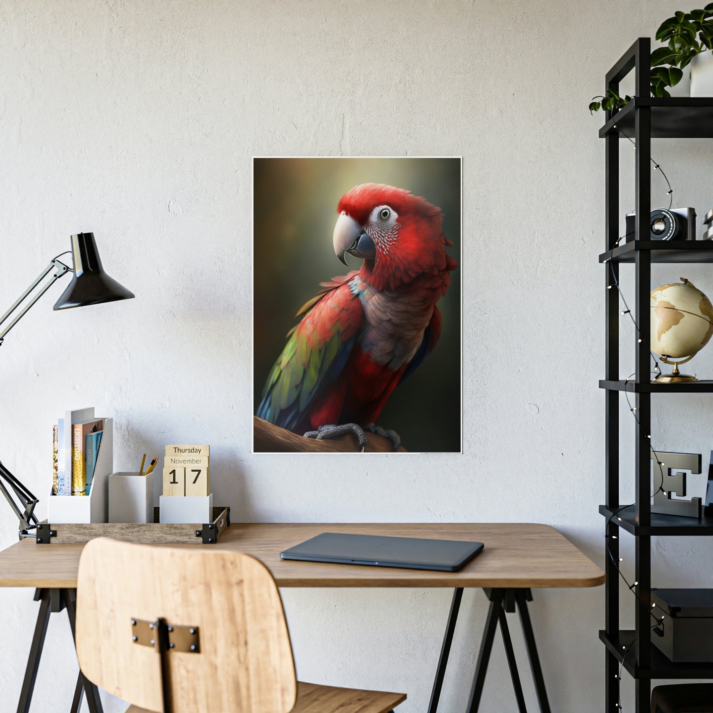 Feathered Frenzy: A Canvas of Parrot Energy and Enthusiasm