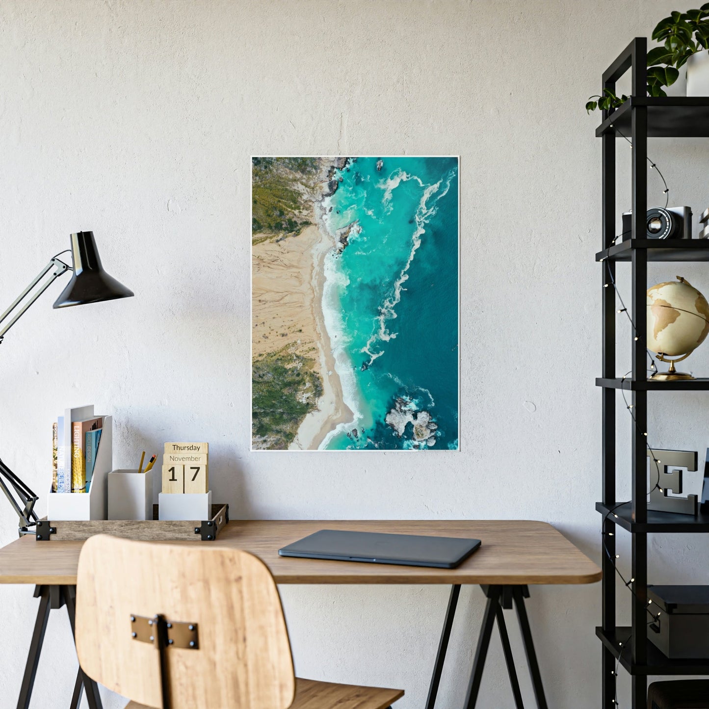 Ocean Paradise: Art Print of a Breathtaking Island Beach on a Natural Canvas & Poster