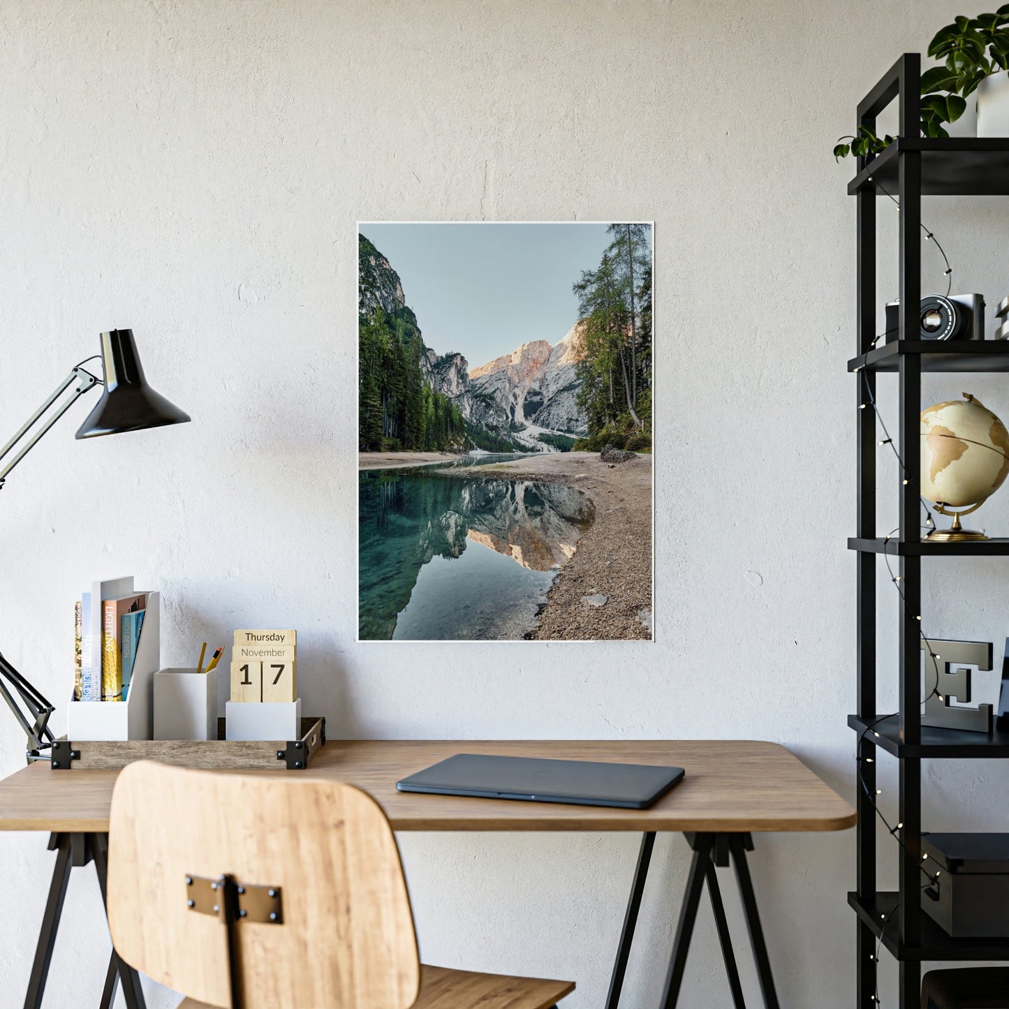 Blissful Waterways: Artful Canvas and Poster Print of Lakes and Rivers